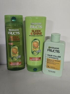 Garnier Fructis Sleek & Shine Shampoo and Conditioner Set - Light Green